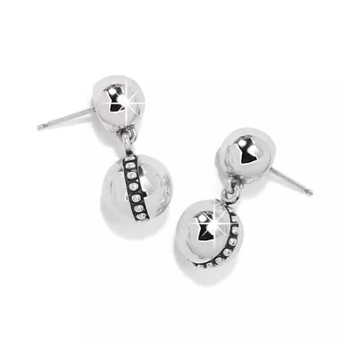 Brighton Pretty Tough Bold Silver Post Drop Earrings