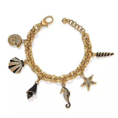 Brighton Twilight Waters Gold Charm Bracelet