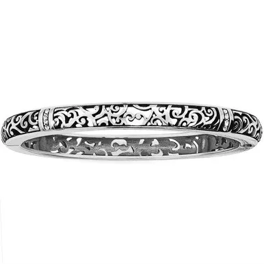 Brighton Viewpoint Silver Magnetic Hinge Bangle