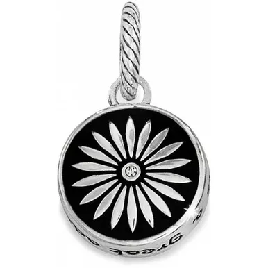 Brighton Voyage Adventure Silver and Black Compass Charm