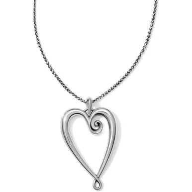 Brighton Whimsical Heart Silver Convertible Necklace