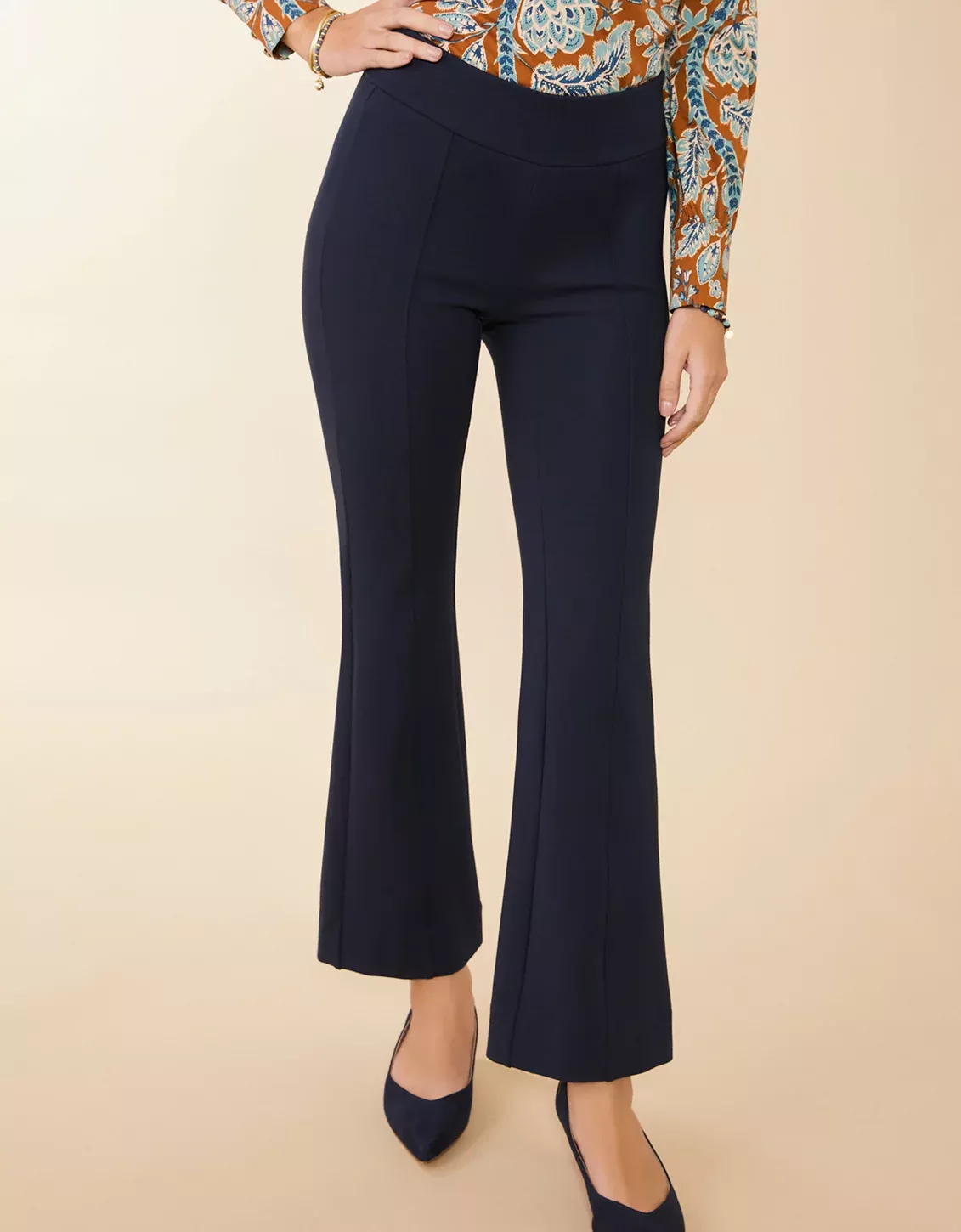 Brooke Pull-On Ponte Trouser Slate Blue