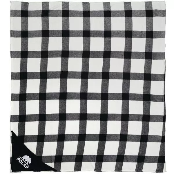 Buffalo Plaid Ultra Plush Throw Blanket- White- PCNA 1081-06