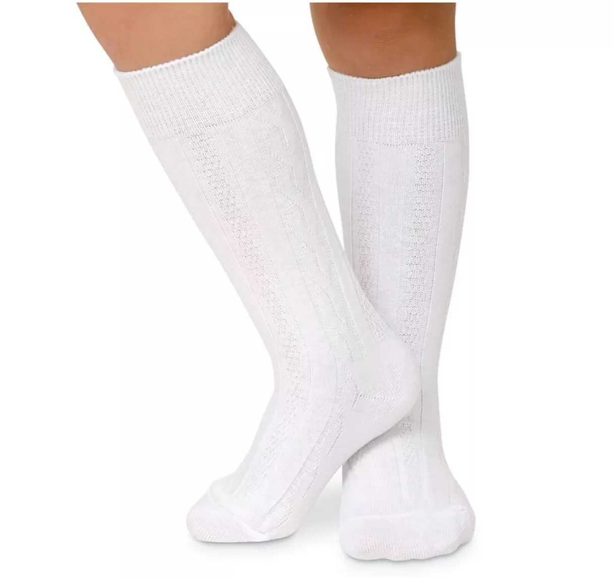 CABLE KNIT KNEE HIGH SOCKS