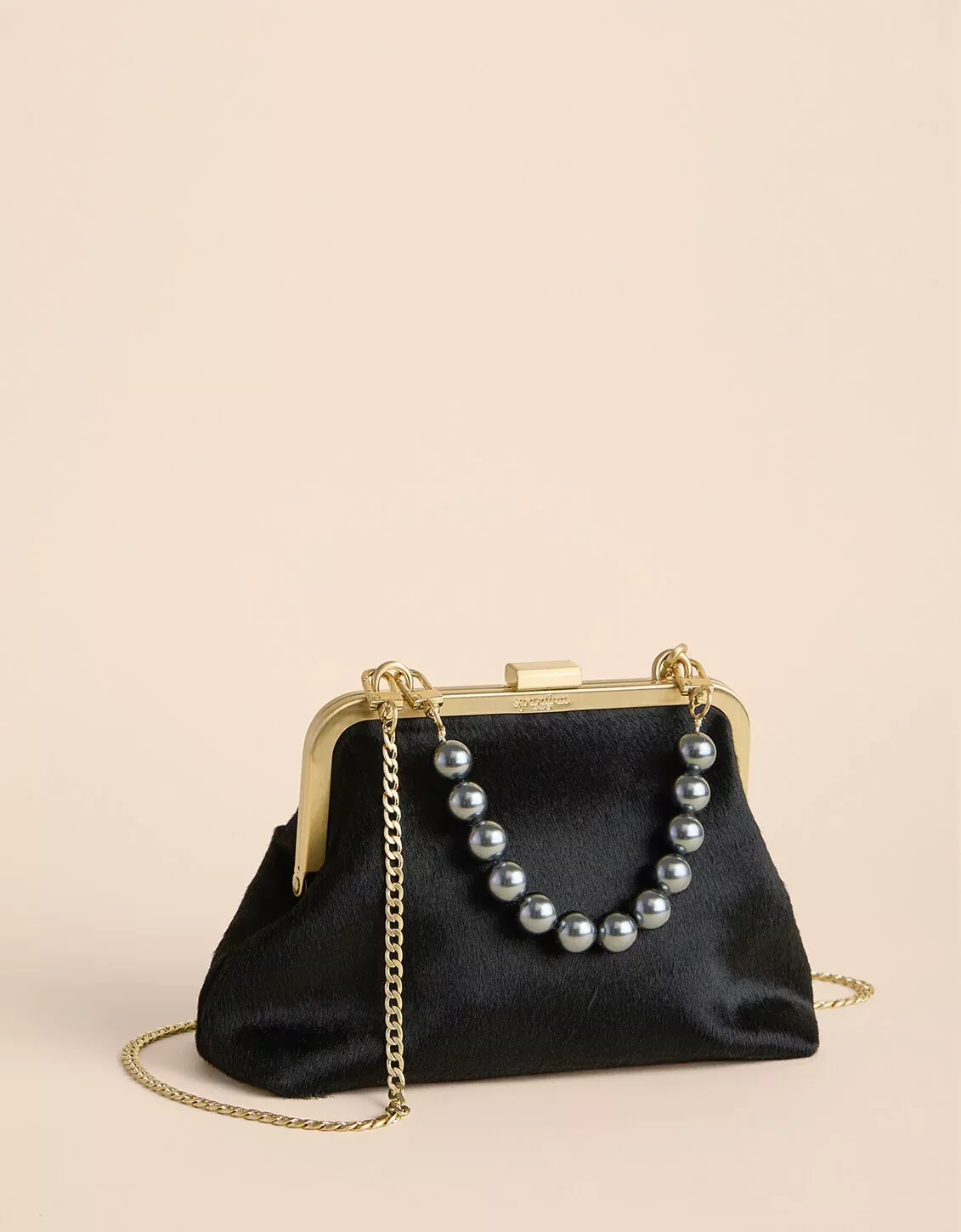 Cali Clutch Calf Hair Black