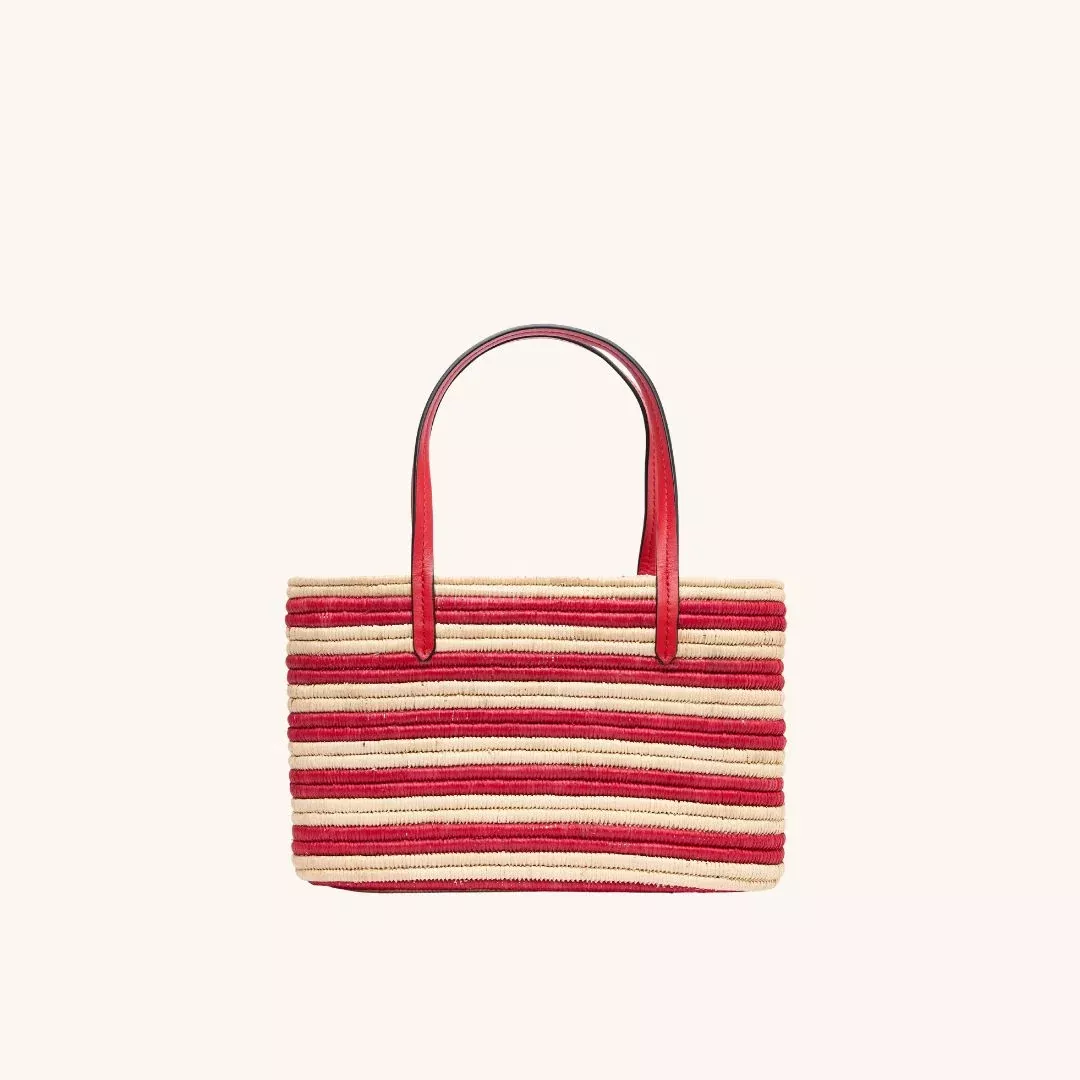The Capri Tote - Tomato Stripe