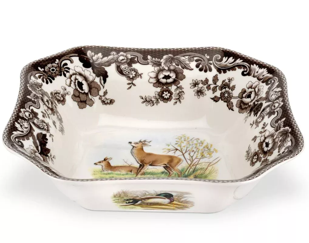 CARTER/STRICKLAND: WOODLAND DEER SQUARE SERVING BOWL