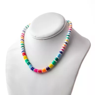 Caryn Lawn Seaside Rainbow Thick Mini Disc Necklace