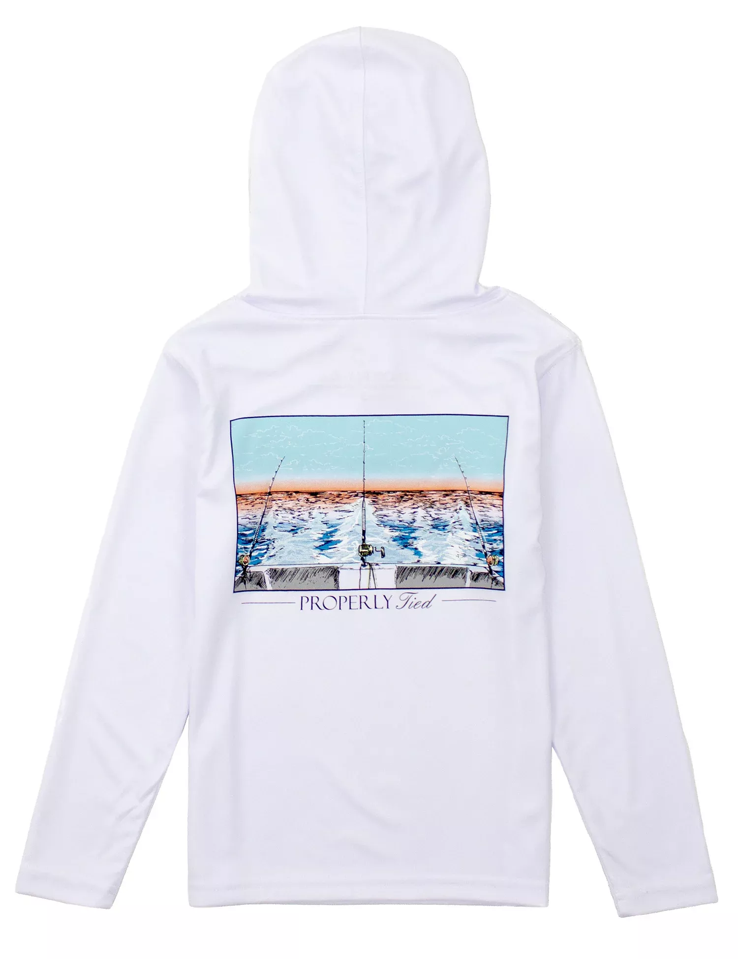 CASTAWAY WHITE BOYS SHADE PERFORMANCE HOODIE