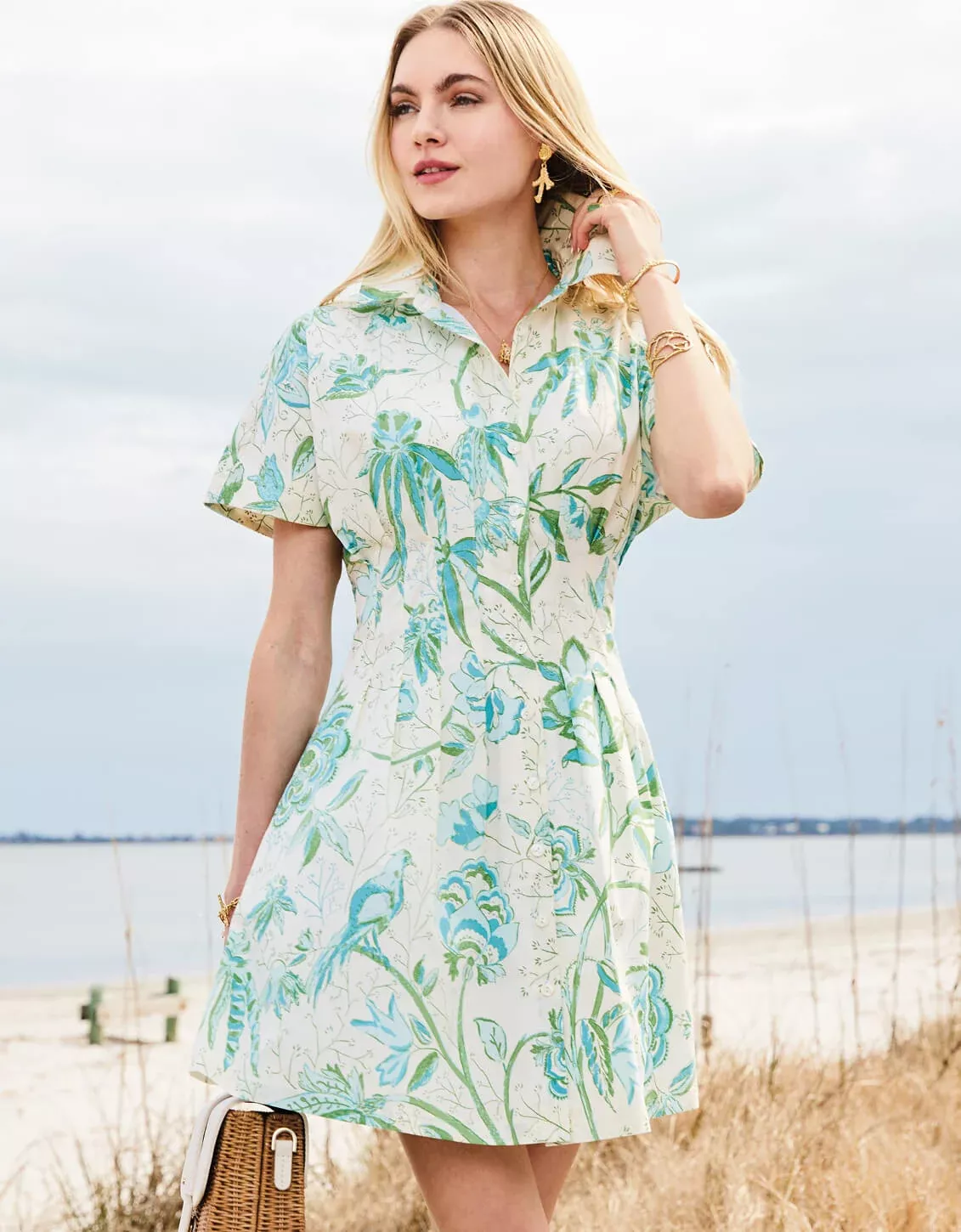 Cecily Shirt Dress Seawall Branches