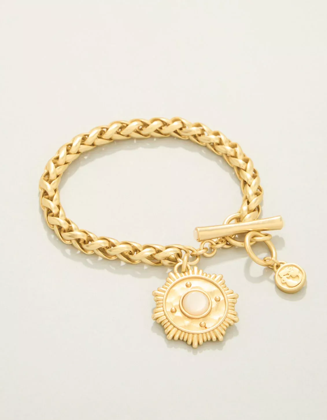 Centered Medallion Toggle Bracelet Mother-of-Pearl