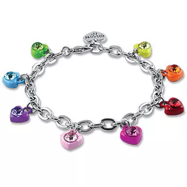 Charm It Candy Heart Metal Adjustable Charm Bracelet