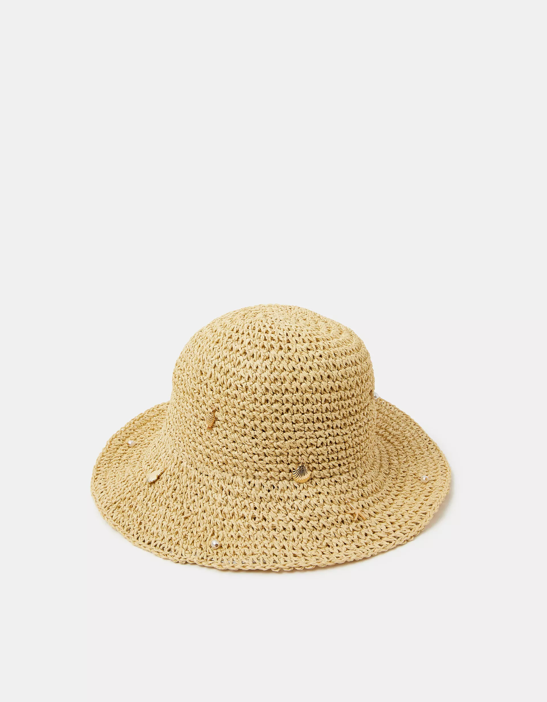 Charm Straw Bucket Hat