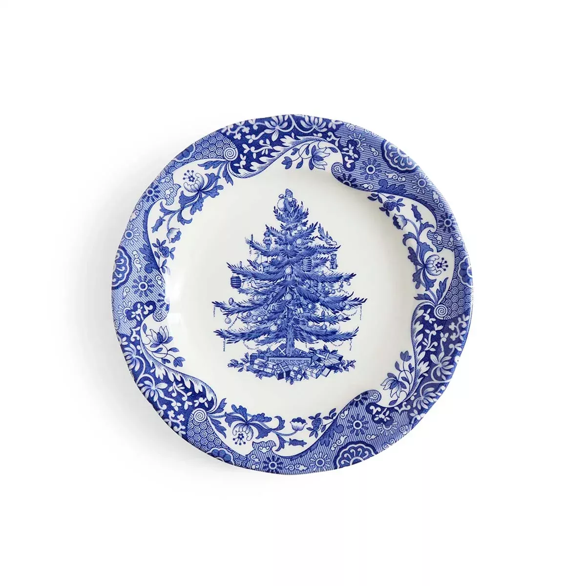 CINDRICK/HUNTER: BLUE ITALIAN CHRISTMAS DINNER PLATE