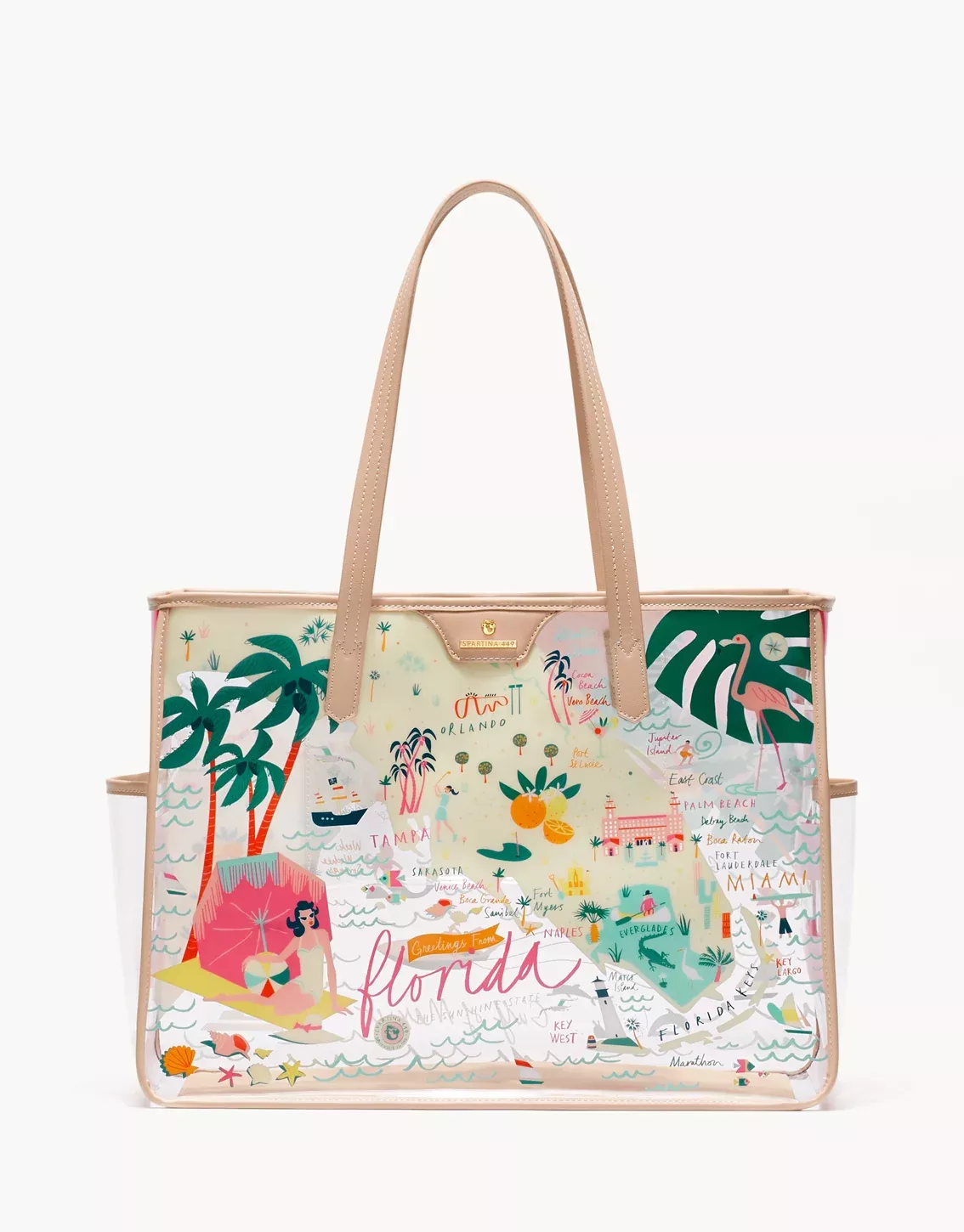 Clear Beach Tote Florida