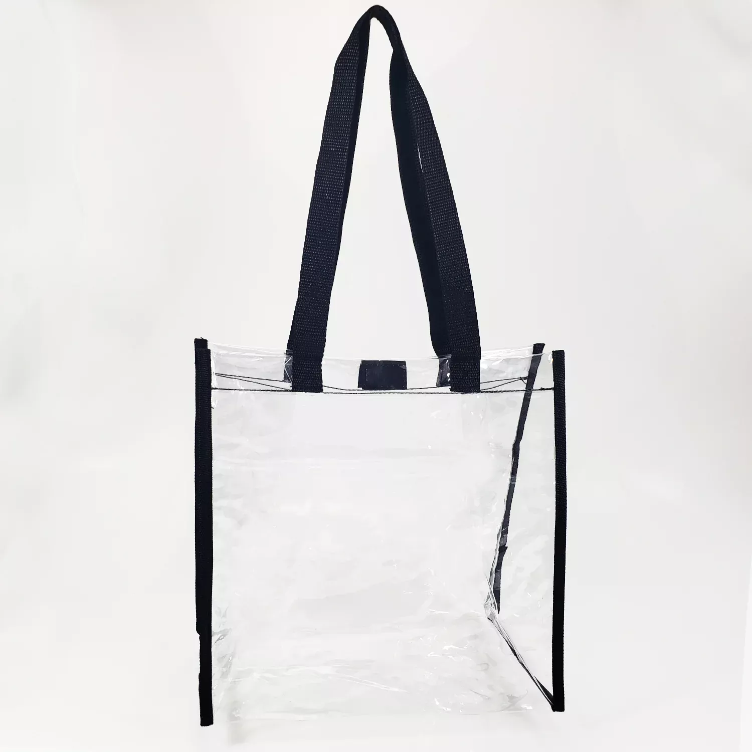 Clear Tote Bag for Stadium with Hook and Loop Closure