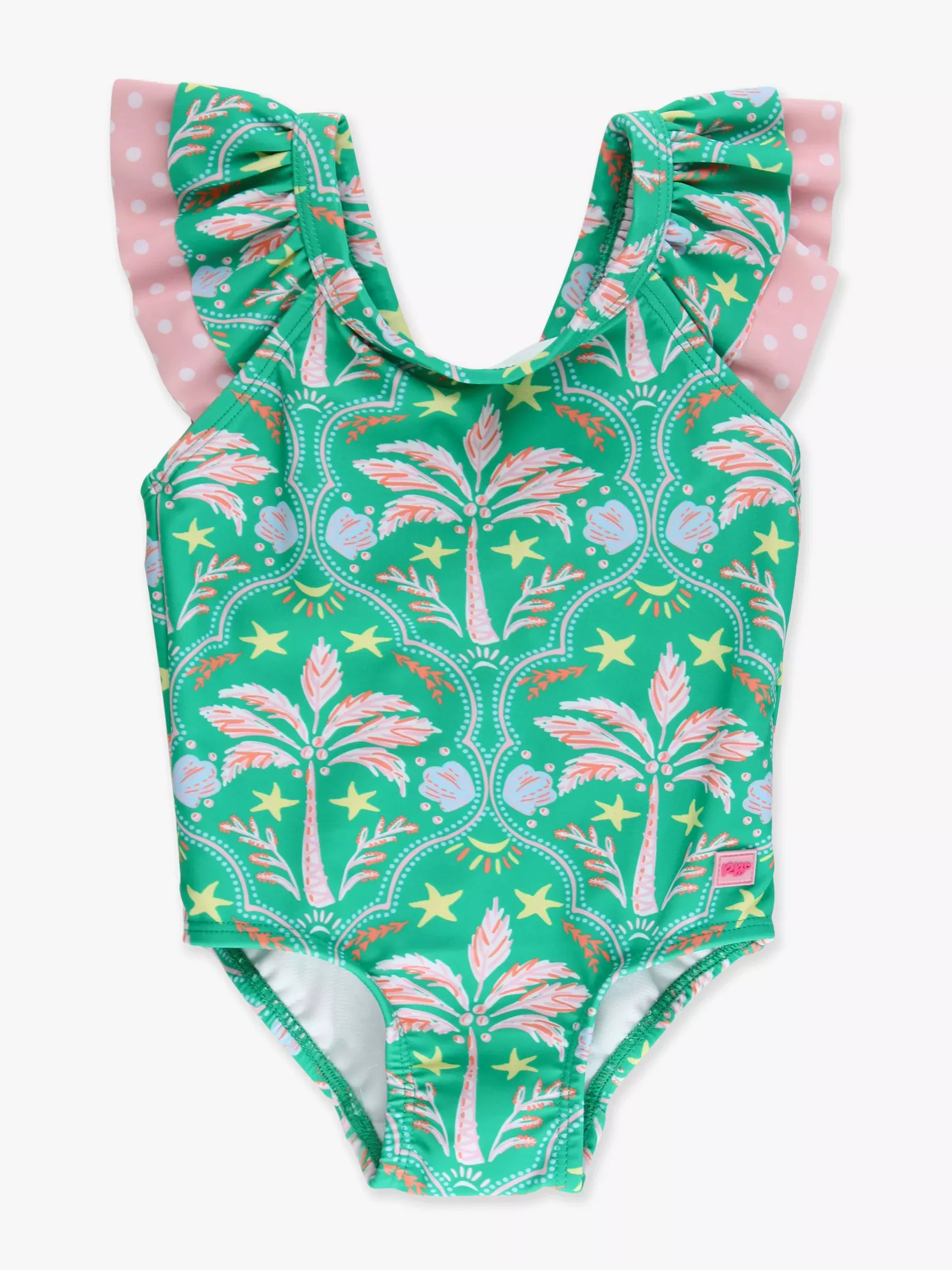 COCONUT CABANA BOW V-BACK ONE PIECE SWIMSUIT