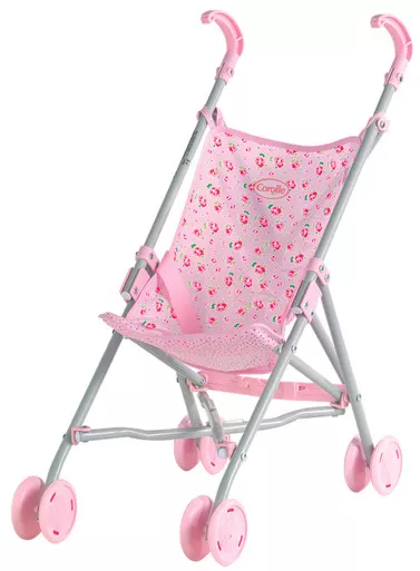 Corolle Pink Floral Doll Umbrella Stroller