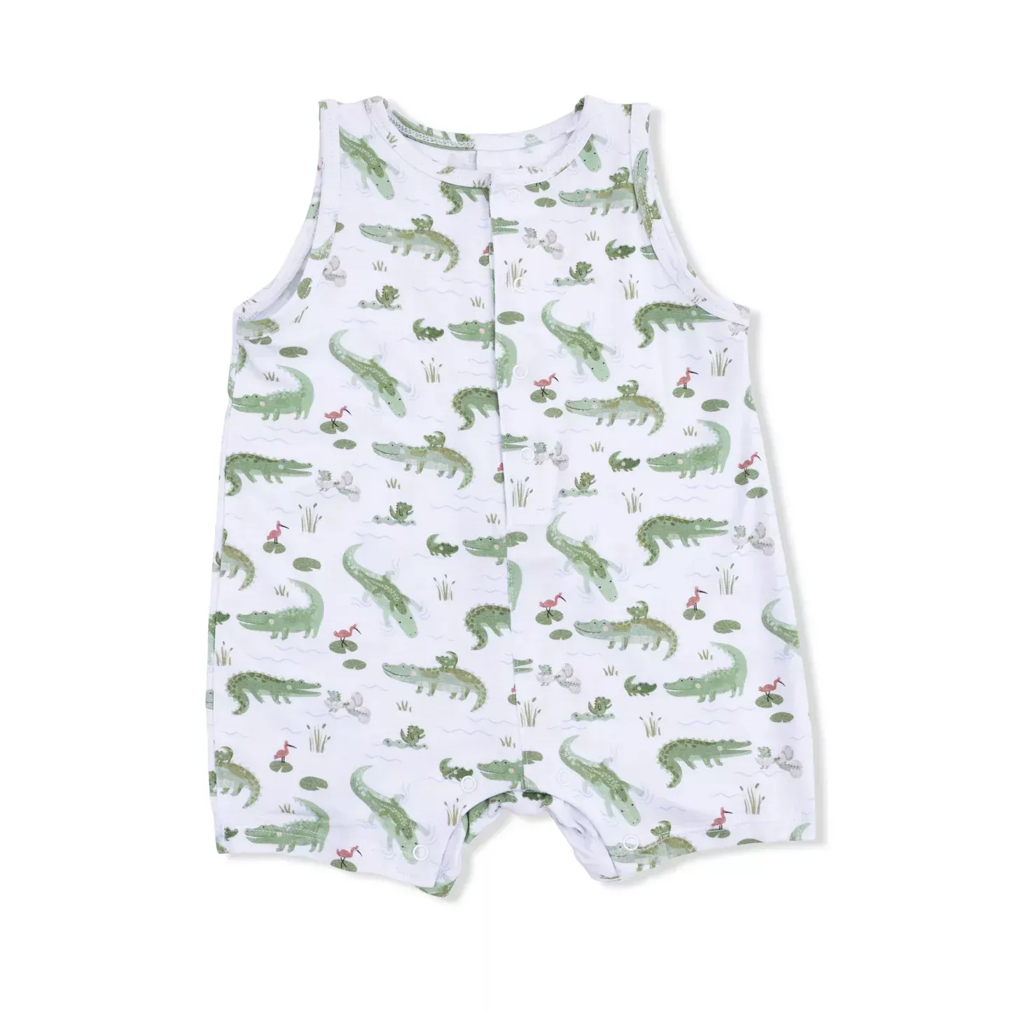 CRAYON ALLIGATORS SLEEVELESS SHORTIE ROMPER