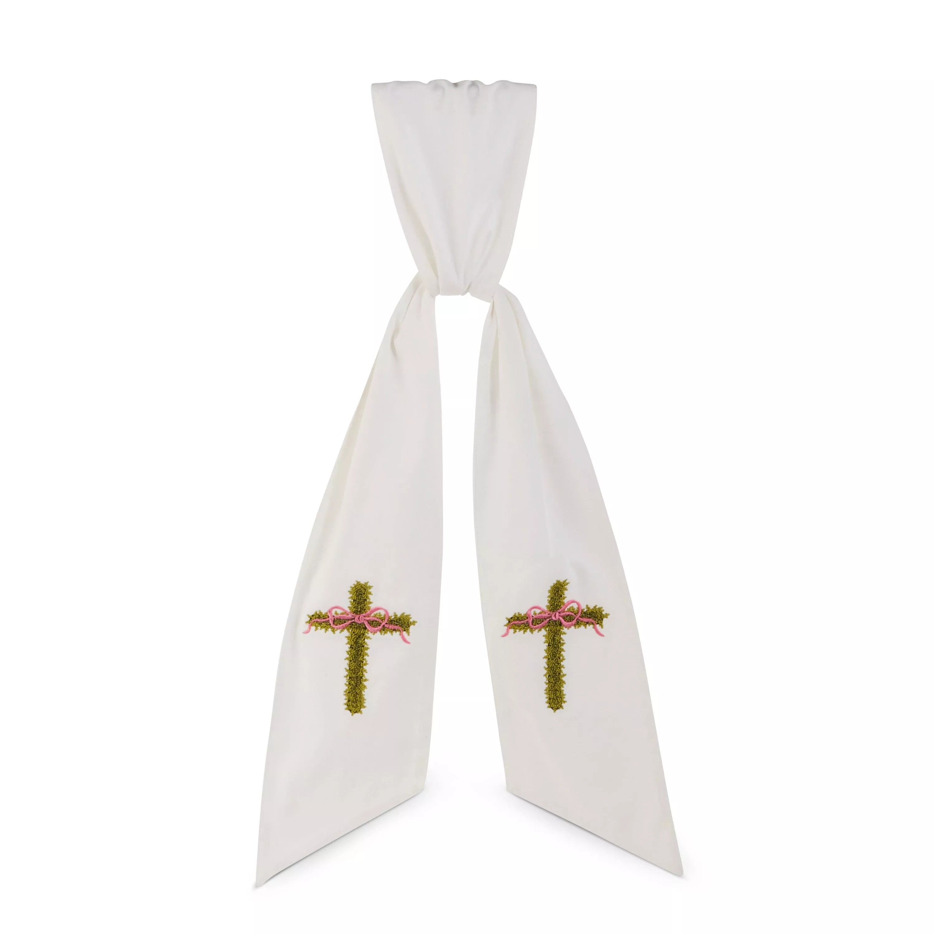 CROSSES WITH BOW WREATH SASH