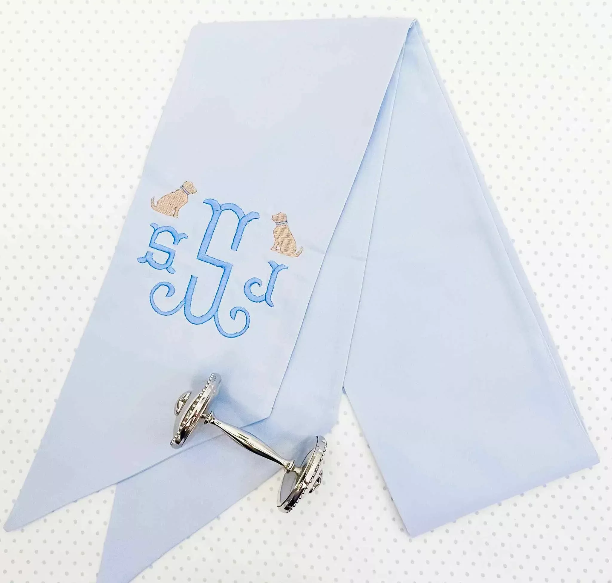 CUSTOM MONOGRAM BABY SWADDLE SASH