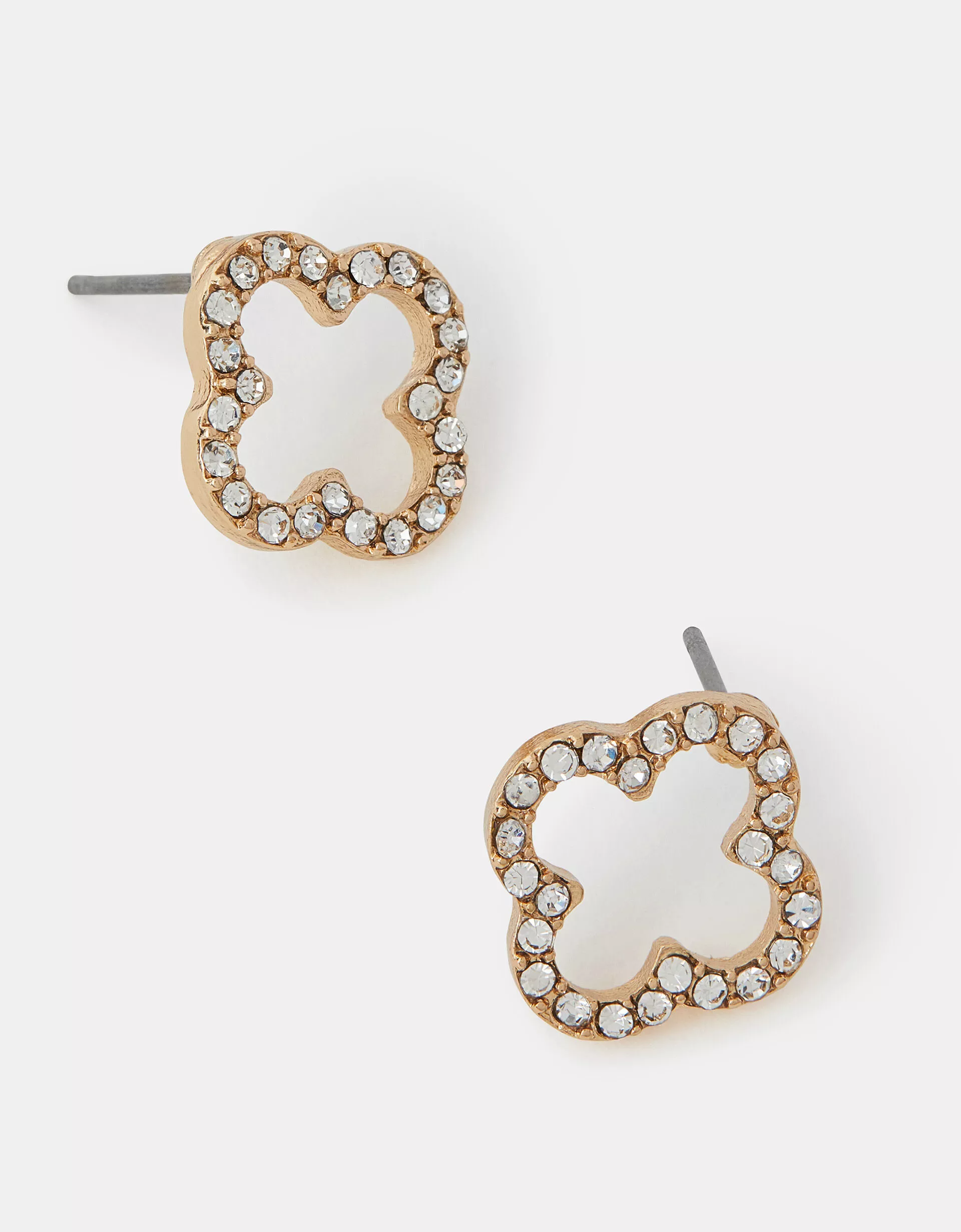 Cut Out Flora Pavé Stud Earrings