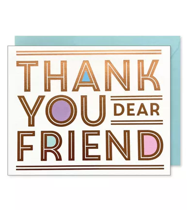 Dear Friend Thank You Card