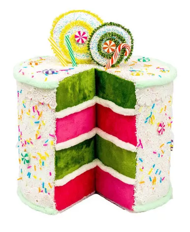 December Diamonds Tropical Cake Slice Christmas Tree Decoration