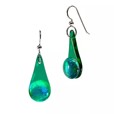 DeVeer Fused Glass Dangle Earrings