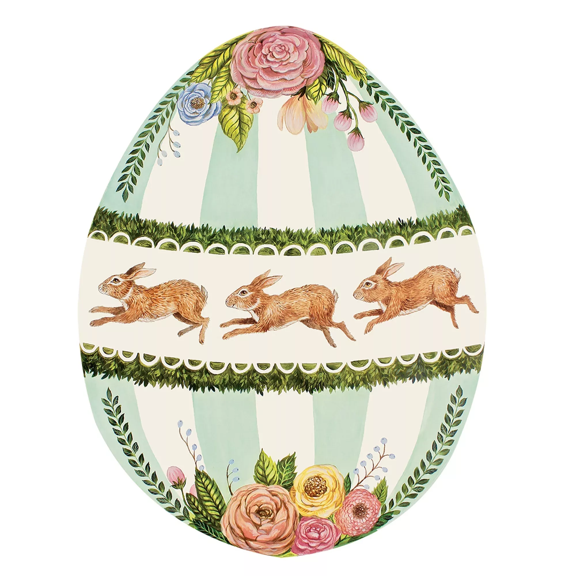 DIE CUT BOXWOOD BUNNY EGG PLACEMAT