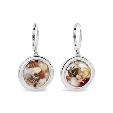 Dune Jewelry Neptune Shell Scape Silver Dangle Earrings