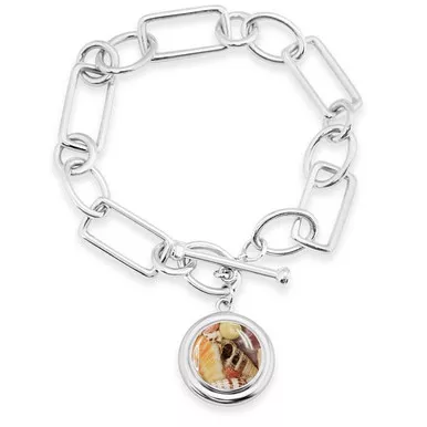 Dune Jewelry Shell Scape Neptune Silver Toggle Bracelet