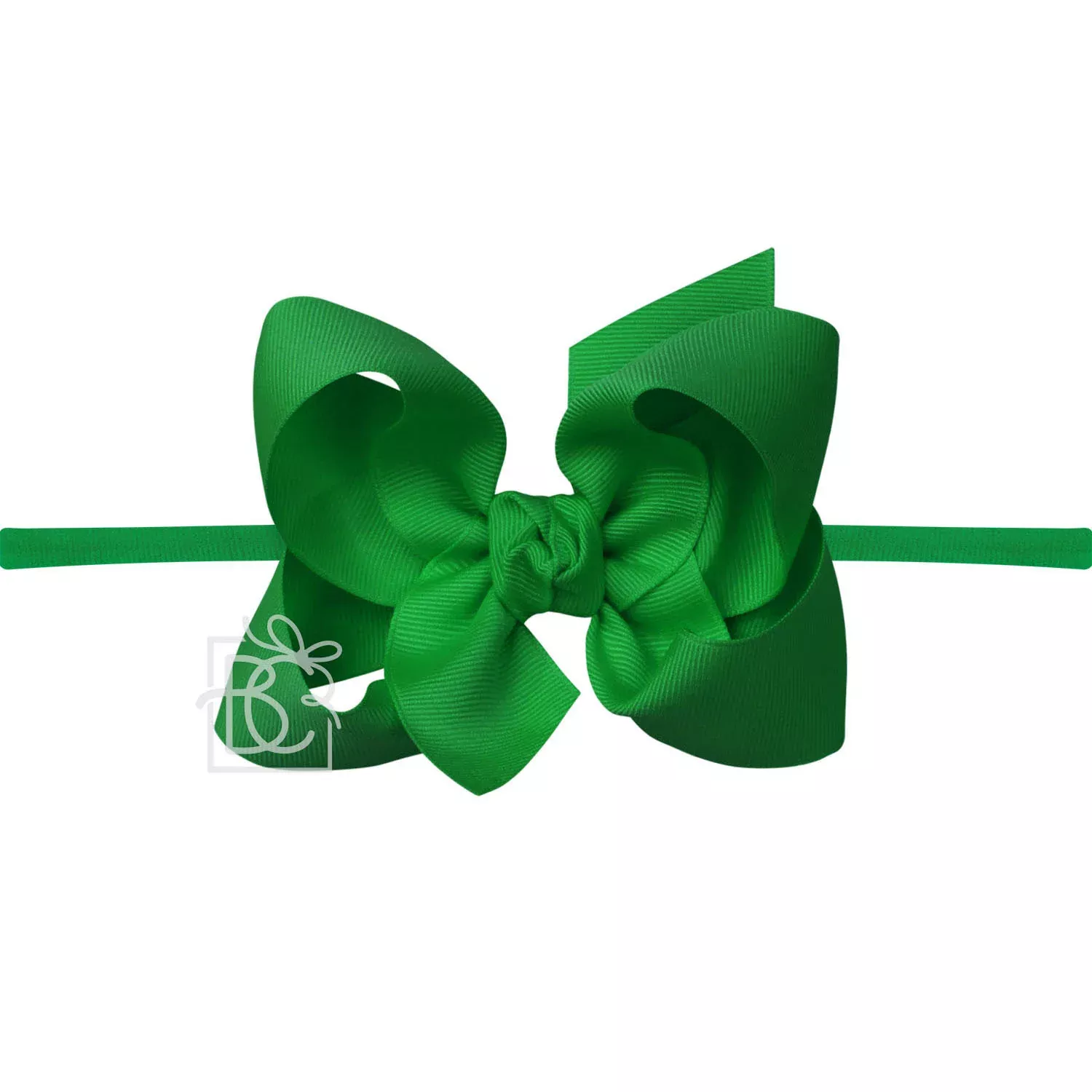 EMERALD GREEN PANTYHOSE HEADBAND WITH BOW