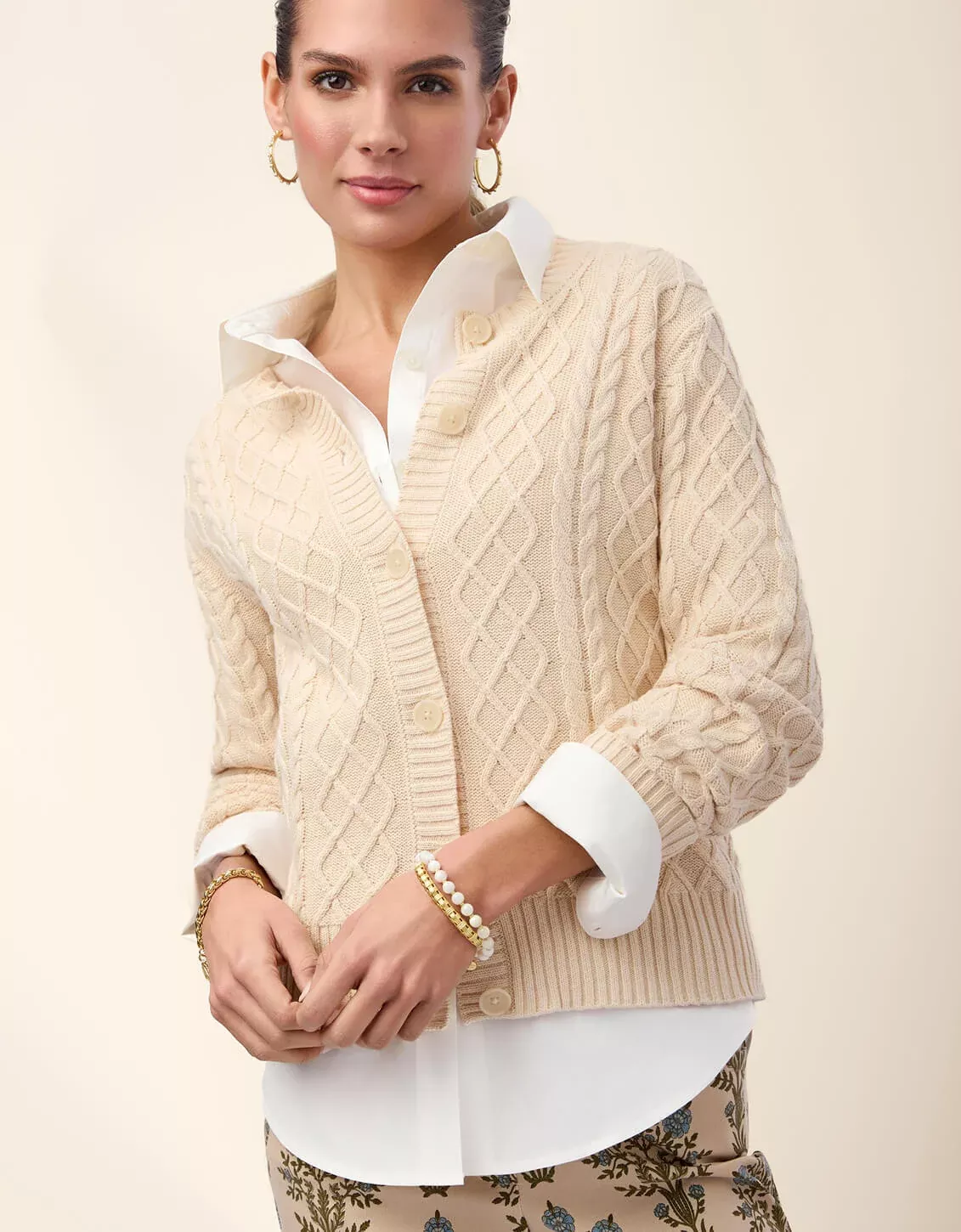 Emery Cardigan Warm Beige