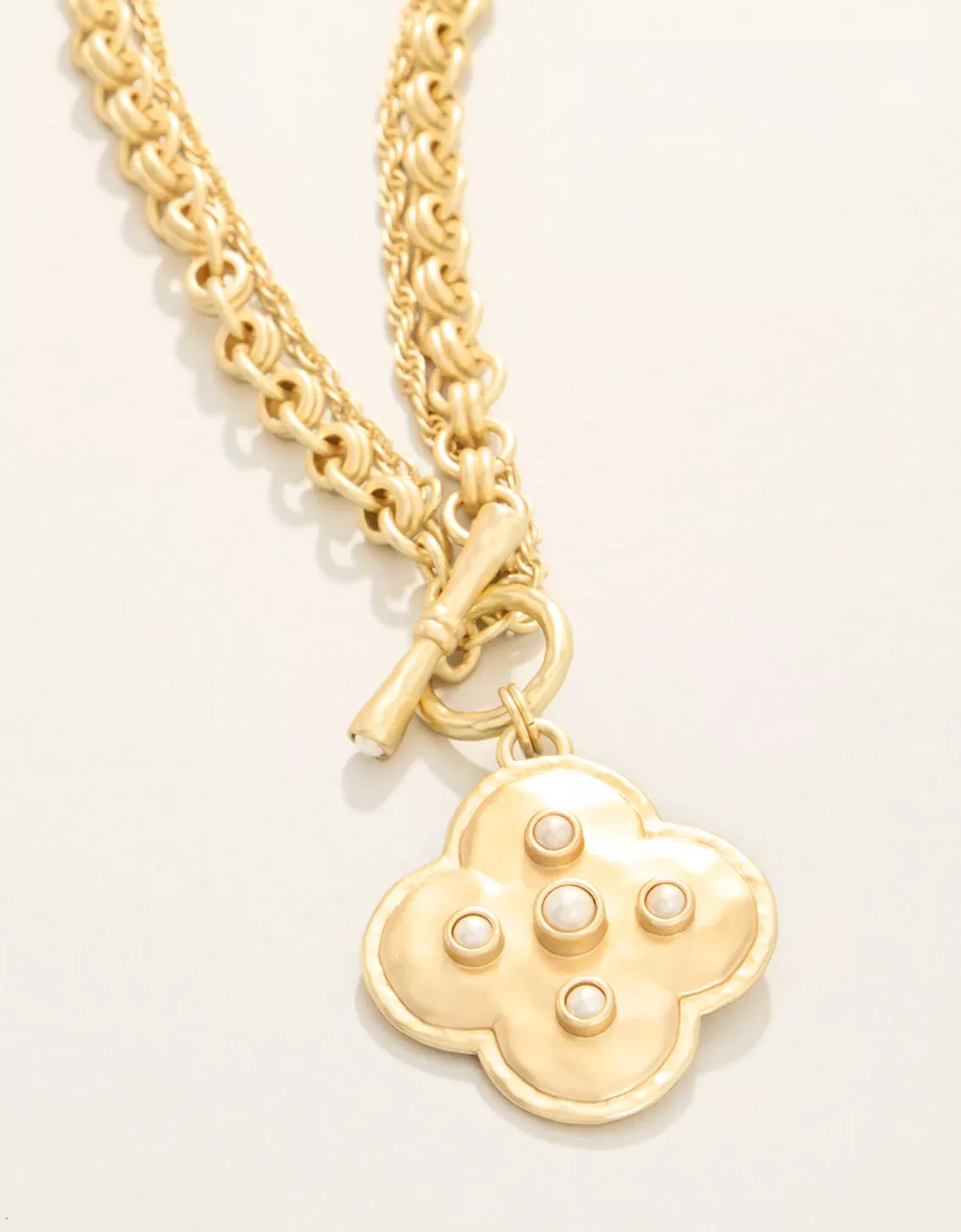 Estate Toggle Necklace 18" Pearl