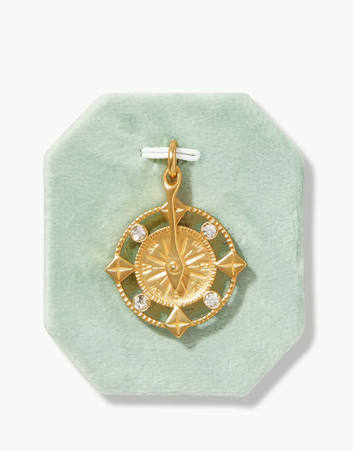 Explorer Compass Crystal Charm