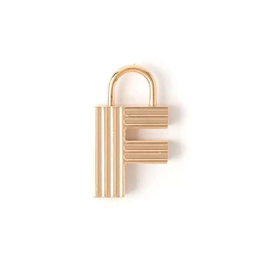 F-PADLOCK LETTER CHARM