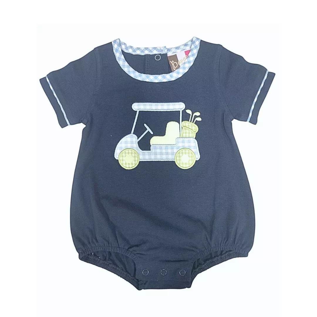 FAIRWAY FUN GOLFCART APPLIQUE BOYS BUBBLE