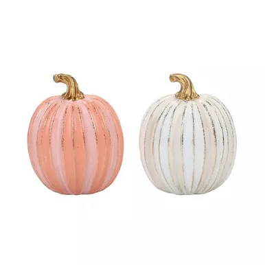 Fancy That Gold Metallic Striped Mini Pumpkins