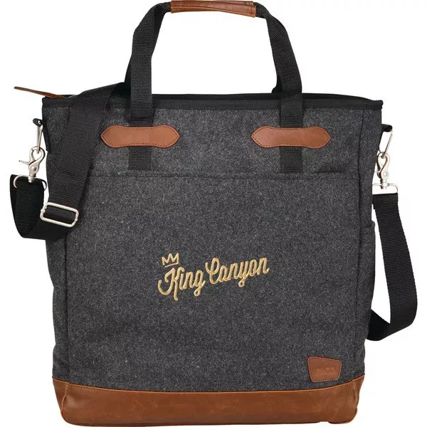 Field & Co. 7950-86- Gray- Campster Wool 15" Computer Tote