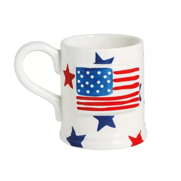 FLAG EMBOSSED AMERICANA MUG