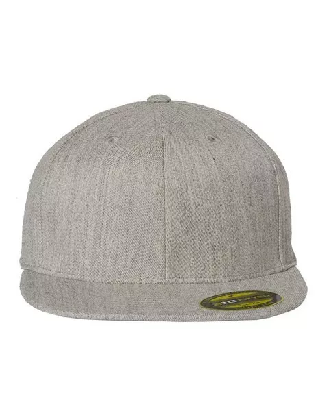 Flexfit 6210FF- Black- Flexfit High-Profile Flat Bill Cap for All Seasons