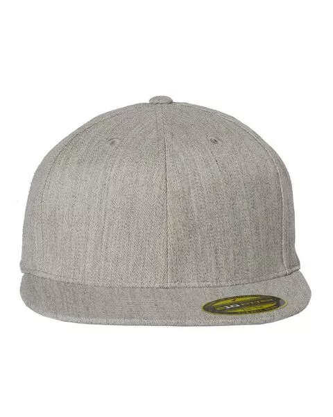 Flexfit FF6210- Black- Premium Structured Flat Visor Fitted Cap