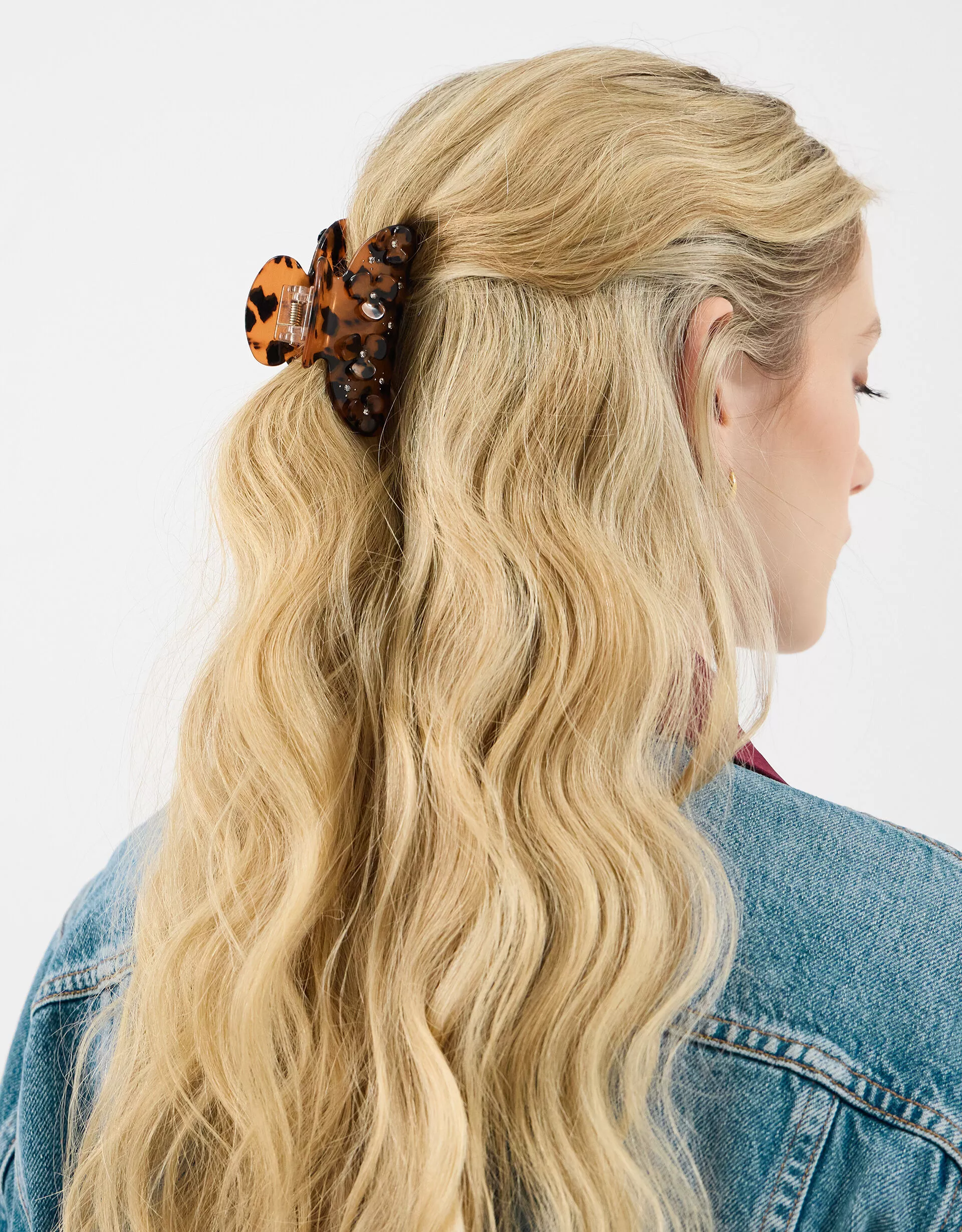 Flower Tort Claw Clip