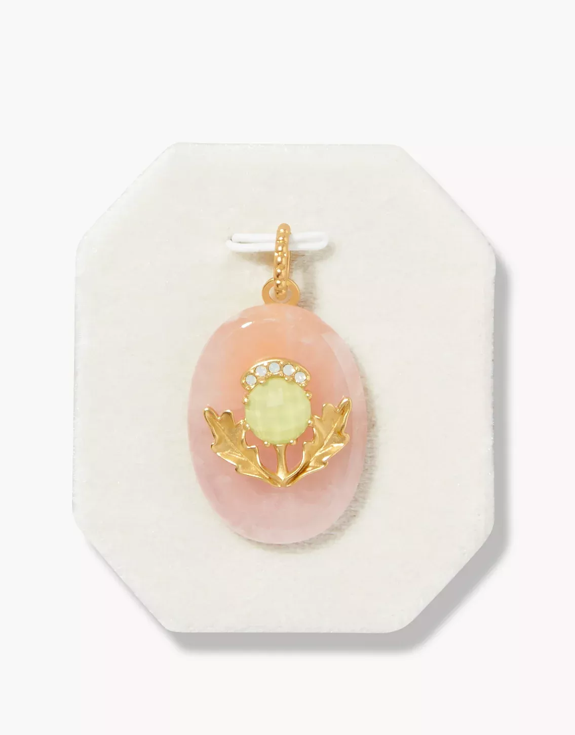 Friendship Charm Thistle/Rose Quartz