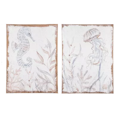 Ganz Painted Burlap Under The Sea Wall Art