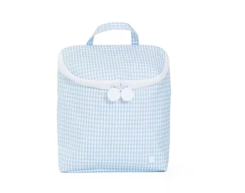 GINGHAM MIST TAKE AWAY INSULATED LUNCH/BOTTLE BAG