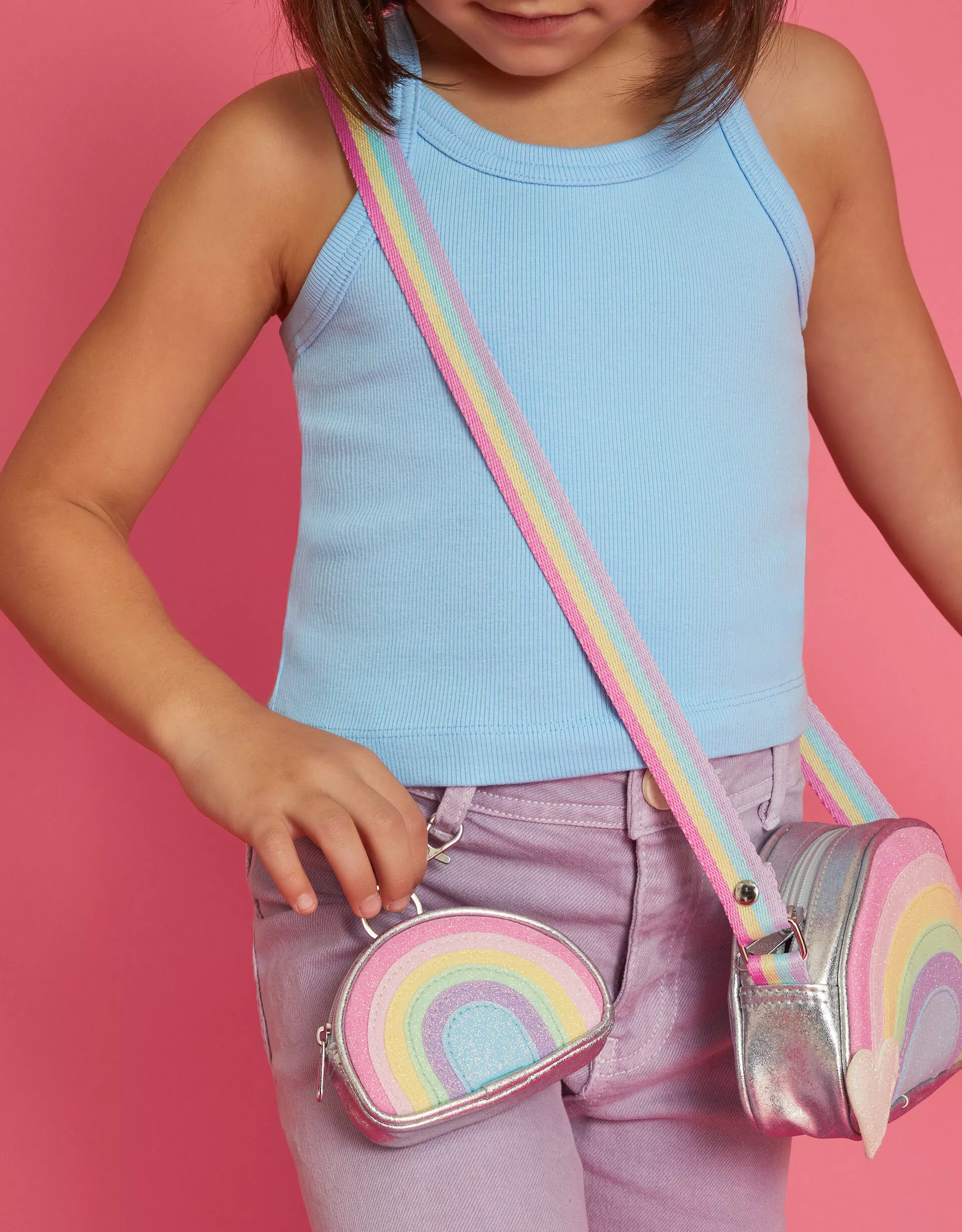 Girls Rainbow Purse Bag Charm