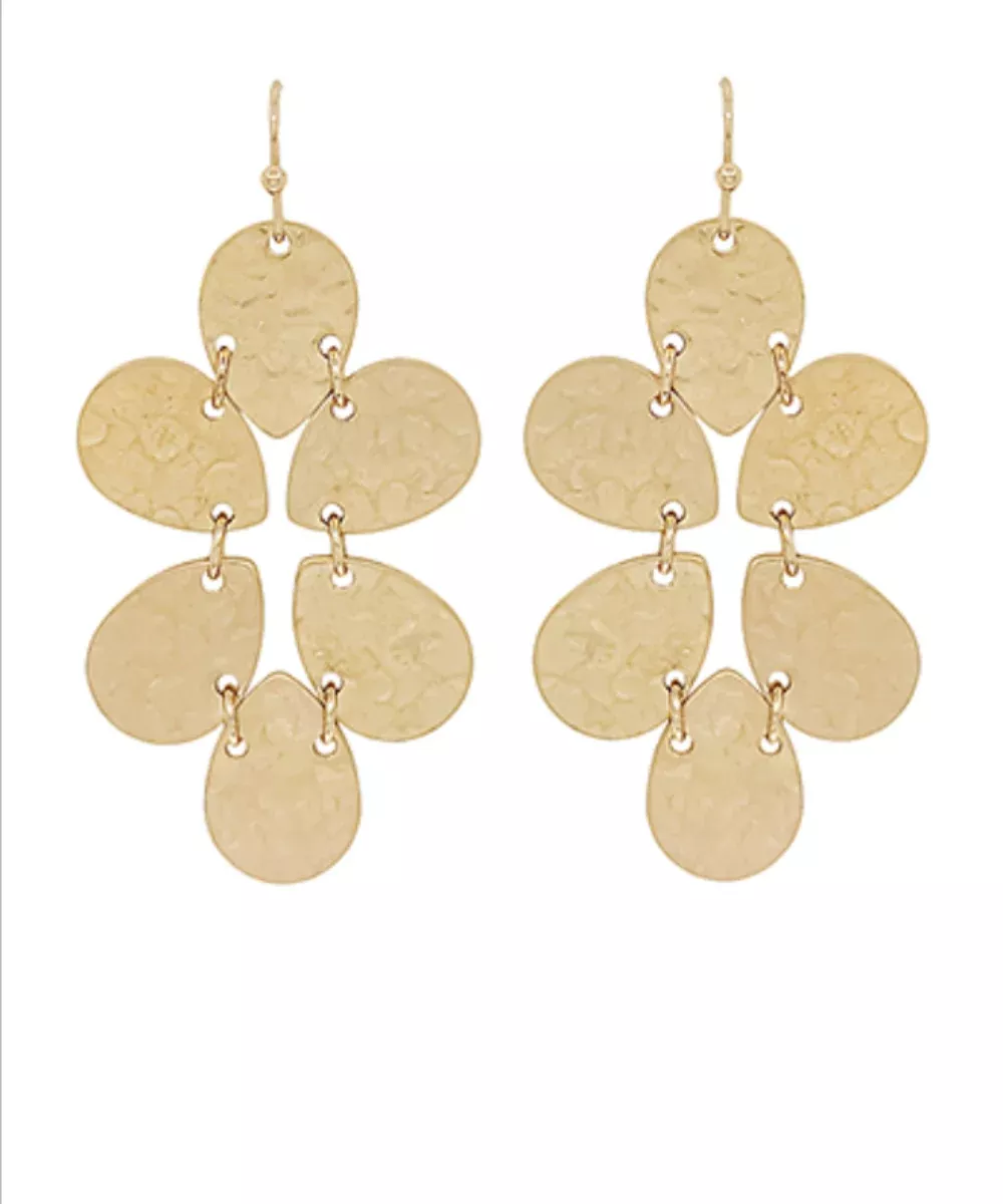 GOLD METAL CLUSTER EARRINGS