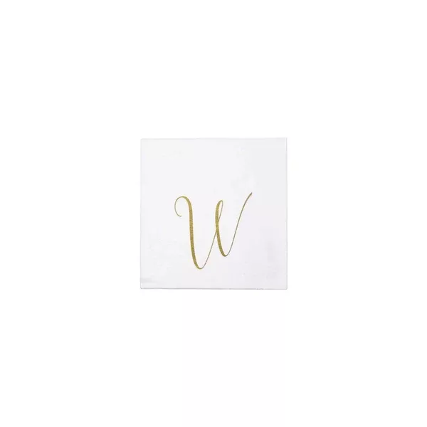 GOLD MONOGRAM COCKTAIL PAPERSOFT NAPKINS